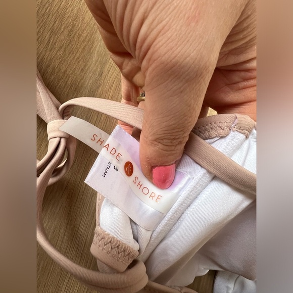 NWOT Bikini Top Bundle Set of 2 Hot Pink Nude Knotted Underwire Swimwear - Picture 5 of 11